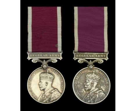 Army L.S. & G.C., G.V.R., 3rd issue, Regular Army (2) (3629 Gnr. G. M. Aquilina. R. Malta A.; 1019892 Gnr. L. B. Allsworth. R