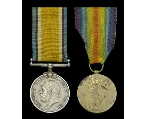 An ‘underage’ Great War pair awarded to Private J. Green, Royal West Surrey Regiment, who was somewhat economical with the tr