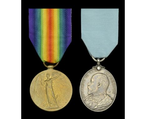 Pair: Private R. Adams, Royal Scots Fusiliers, late Royal Garrison Artillery Militia  Victory Medal 1914-19 (26508 Pte. R. Ad