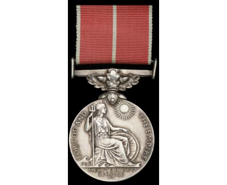 A Second War B.E.M. awarded to Sergeant V. G. Howell, Royal Artillery, for his valuable service with Anti-Aircraft Command  B