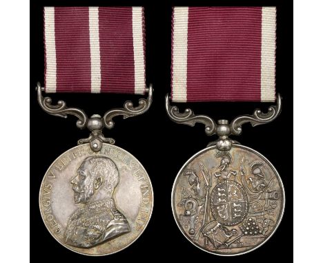 Pair: Quartermaster Sergeant J. Hicks, Royal Artillery, who served a remarkable 34 years with the Colours  Army Meritorious S