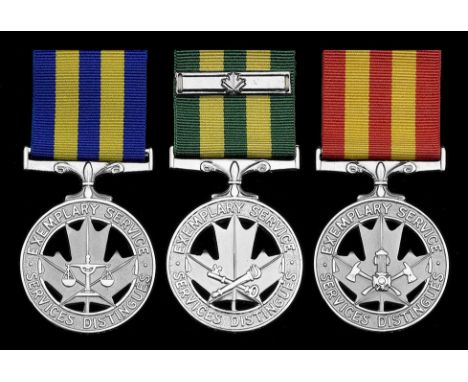 Canada, Police Exemplary Service Medal (K. C. Britton); Corrections Exemplary Service Medal, with Second Award Clasp (G. Deso