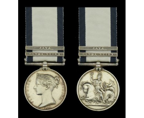 Naval General Service 1793-1840, 2 clasps, Banda Neira, Java (George Manning.) good very fine  £3,000-£4,000 --- Importation 