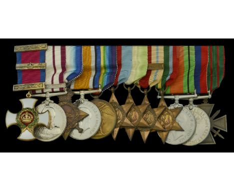 A superb Second World War D.S.O. and Bar group of twelve awarded to Captain C. H. Petrie, Royal Navy, commanding H.M.S. Gleng