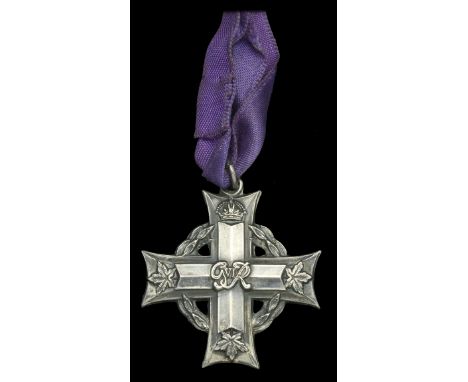 Canadian Memorial Cross, G.VI.R. (L.84718 Pte. E. Poulin) with Princess Patricia’s Canadian Light Infantry cap badge, very fi