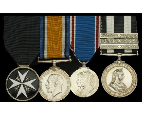 An Order of St. John group of four awarded to Private J. E. Death, Devonshire Regiment and Order of St. John of Jerusalem  Th