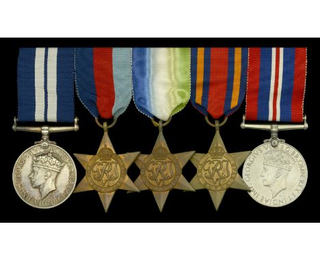 A fine Second War D.S.M. group of five awarded to Chief Petty Officer K. J. Kirwin, Coxwain of H.M. Submarine Stonehenge, whi