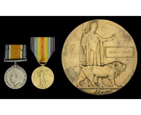 Pair: Lance-Corporal G. Bailey, Royal Berkshire Regiment, who was killed in action on the Western Front on 12 October 1917  B