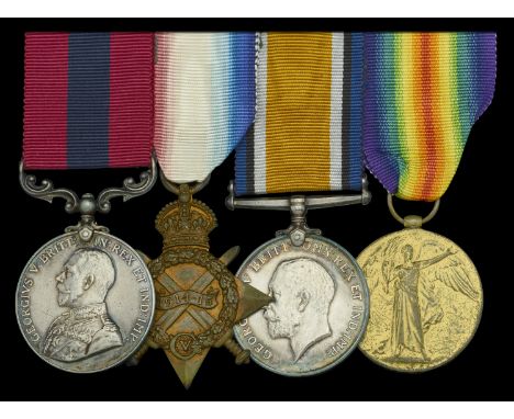 A fine Great War ‘Western Front 1915’ D.C.M. group of four awarded to Sergeant A. Grindrod, 11th Battalion, Lancashire Fusili