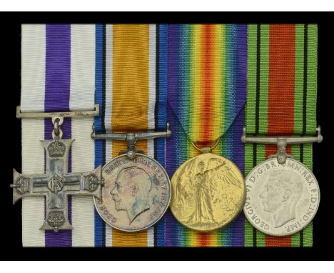 A Great War ‘Western Front’ M.C. group of four awarded to Lieutenant C. A. Trimm, Royal Field Artillery  Military Cross, G.V.