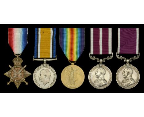 Five: Corporal F. Locke, Royal Field Artillery  1914 Star (28689 Dvr: F. Locke. R.F.A.); British War and Victory Medals (2868