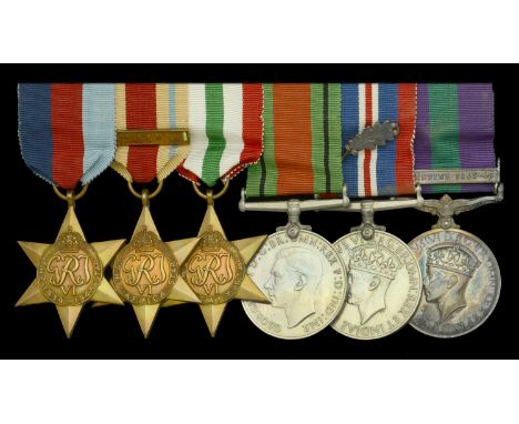 Six: Warrant Officer Class II A. T. Hasler, Royal Artillery  1939-45 Star; Africa Star, 1 clasp, 8th Army; Italy Star; Defenc