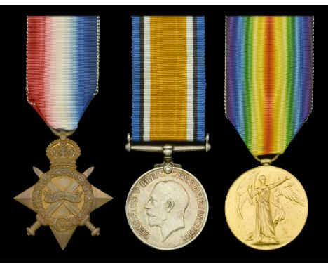 Three: Private R. Hutchison, Royal Scots, who was killed in action at Gallipoli on 19 June 1915  1914-15 Star (2558 Pte. R. H