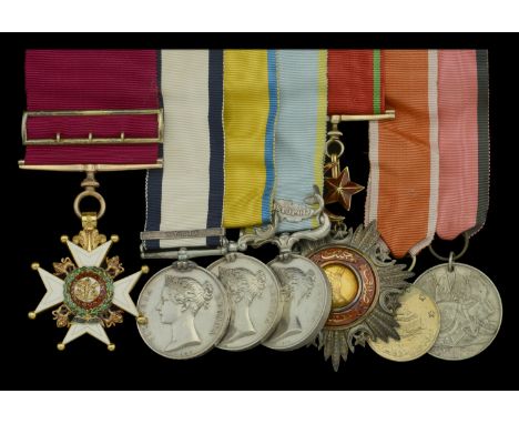 A Crimean War C.B. group od seven awarded to Vice Admiral Arthur Parry Eardley-Wilmot, C.B., Royal Navy  The Most Honourable 