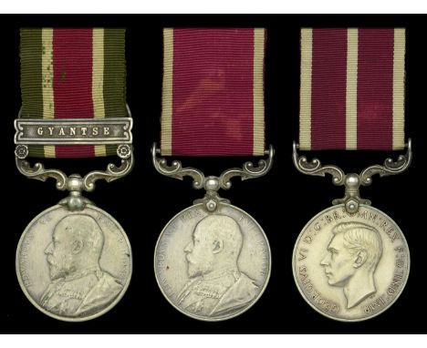 Three: Colour-Sergeant George Paine, Royal Fusiliers  Tibet 1903-04, 1 clasp, Gyantse (1921 Cr. Sgt. G. Paine, 1st Bn. Ryl. F