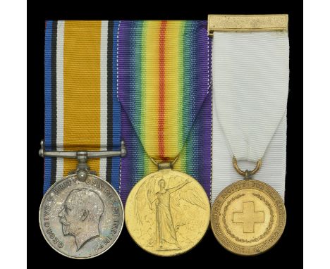 Pair: Isabella K. Mark, Voluntary Aid Detachment  British War and Victory Medals (I. K. Mark. V.A.D.) mounted court-style for