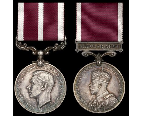 Pair: Battery Quarter Master Sergeant R. G. Brooks, Royal Artillery  Army Meritorious Service Medal, G.VI.R., 3rd issue (1411