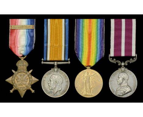 Four: Acting Sergeant A. W. Johnson, 8th Divisional Gas Service, Royal Field Artillery  1914 Star, with copy clasp (58109 Gnr