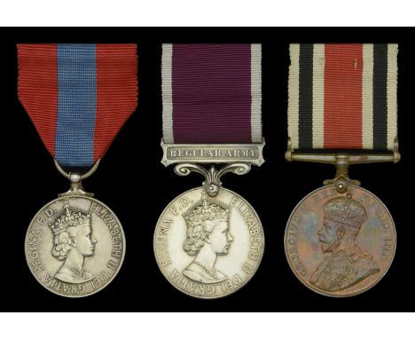 Imperial Service Medal, E.II.R., 2nd issue (James Wilfred Harrald), in Royal Mint case of issue; Army L.S. & G.C., E.II.R., 2