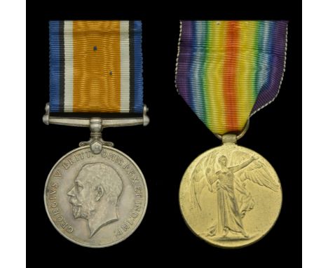 Pair: Private W. J. B. Richardson, Royal Marine Light Infantry, who was wounded in action in H.M.S. Chester during the Battle