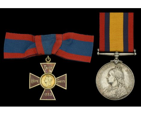 An extremely rare Boer War R.R.C. pair awarded to Nursing Sister Helen Hogarth, Army Nursing Service Reserve, one of just thr