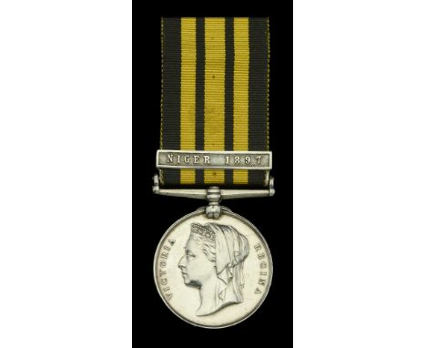 East and West Africa 1887-1900, 1 clasp, Niger 1897 (1679 Pte. Shokeni R: Niger Constby.) very fine £300-£400