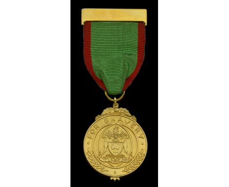 Corporation of Glasgow Bravery Medal, 3rd type, gold (9ct., 12.64g) (Ralph Dunn 1966) hallmarks for Edinburgh 1965, with inte