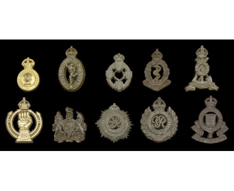 Miscellaneous Economy Plastic Cap Badges. A selection of 10 economy plastic cap badges, mostly to various Corps, including Ro