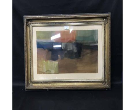 ABSTRACT DRAWING BY JAMES SMITHframed and under glass; along with a photographic print, framed and under glass
