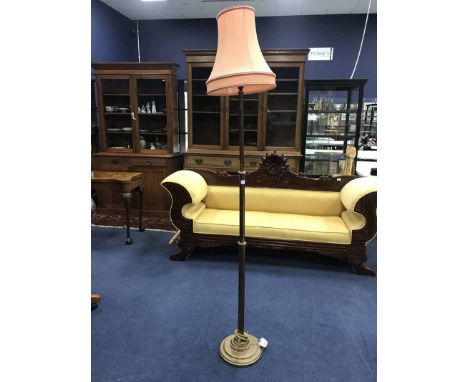 BRASS AND COPPER FLOOR LAMP