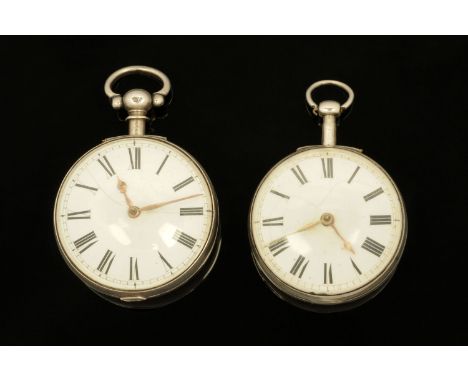 A silver cased Verge pocket watch, by Stuart, Auchterarder, key wind, currently ticking away.  The face with full width hairl