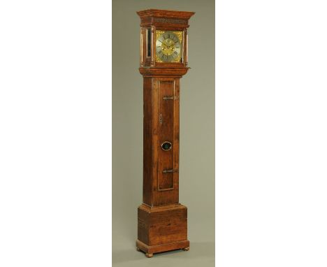 An early 18th century longcase clock with eight day striking movement by Wat Broadhurst Lichfield, the two train striking mov