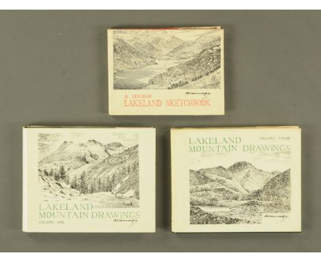 Alfred Wainwright (1907-1991), Lakeland Mountain Drawings Volume 4 first edition, Lakeland Mountain Drawings Volume 1 first e