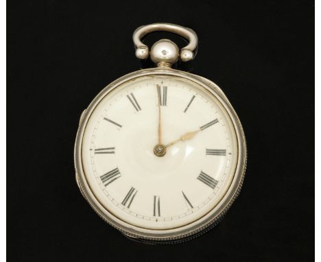 A 19th century Verge pocket watch, silver cased London, probably 1895 maker Joseph Walton, the movement unmarked.  Generally 