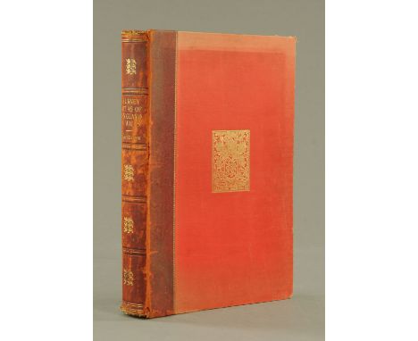 "The Survey Atlas of England and Wales", published by Bartholomew in 1939, red boards with half leather binding, 81 plates.  