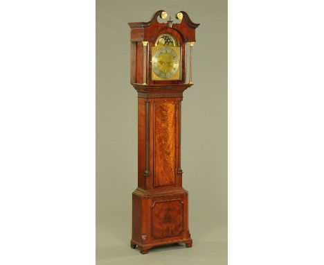 A George III mahogany longcase clock by Joseph Gibson Ecclefechan, with brass dial and eight day striking movement with moon 