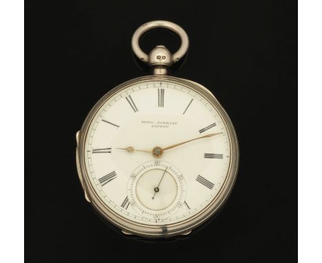 A silver cased fusee English Lever pocket watch by John Forest London, the movement inscribed Chronometer Maker to the Admira