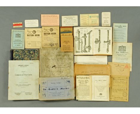 A box of ephemera, mostly Cumbria related, including "Thomas Bland of Penrith Daybook" 1850-69, part completed.  Corresponden