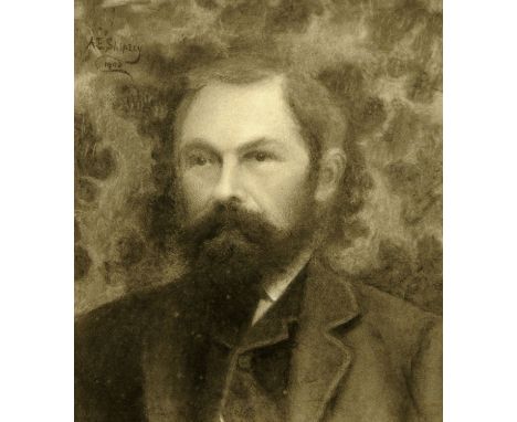 A.E. Shipley, charcoal portrait, bearded gentleman.  45 cm x 39 cm, framed, signed and dated 1903.