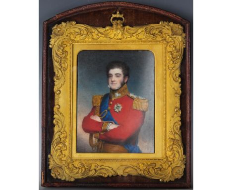 William John Newton - Miniature Portrait of George Fitz-Clarence, Earl of Munster, Viscount Fitzclarence, Baron Tewkesbury, w