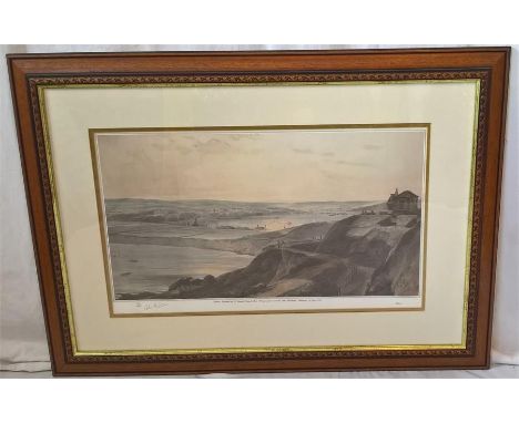 View of the Town and Harbour of Falmouth from Pendennis Castle, Signed Limited Edition Print, No 50 / 950, 62cm L x 34cm H 