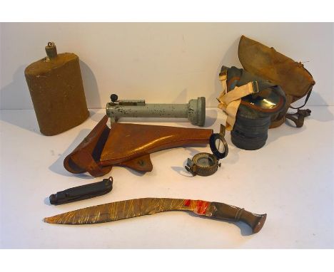 Various WW1 and WW2 Items including a Santon Limited Signalling Unit W215A, British Army Officer's MkIII Compass T.G.Co Londo