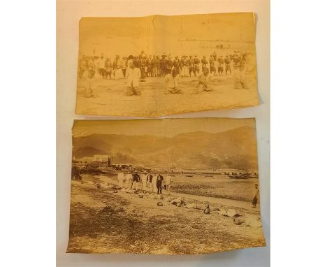 Pair Boxer Uprising Original Public Execution Photographs, Circa 1900, One as Reproduced on the Front Cover of LESLIE'S WEEKL