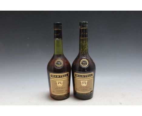 TWO VINTAGE BOTTLES OF MARTELL 3 STAR V.S. COGNAC 
