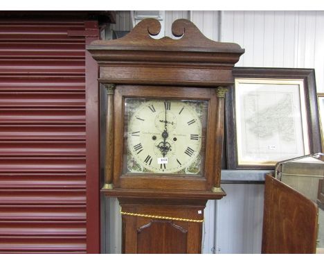 A Victorian oak 8-day grandfather clock, Geo. Paterson 