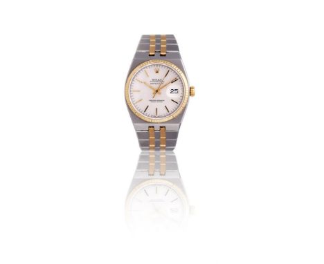 ROLEX, OYSTER QUARTZ DATEJUST, REF. 17013A BI-METAL BRACELET WATCH WITH DATE, NO. 4495099, CIRCA 1976Movement: Cal. 5035, qua