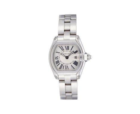 CARTIER, ROADSTER, REF. 2675A STAINLESS STEEL BRACELET WATCH WITH DATE, NO. 254670BB, CIRCA 2010Movement: QuartzCase: Stainle