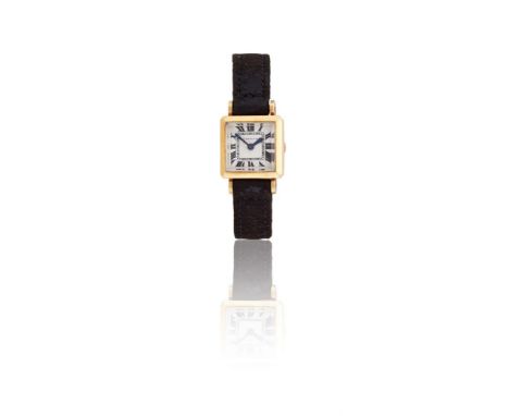 CARTIERA LADY'S GOLD COLOURED WRIST WATCH, NO. 104779, CIRCA 1930Movement: European Watch and Clock Co. Inc., manual wind, 15