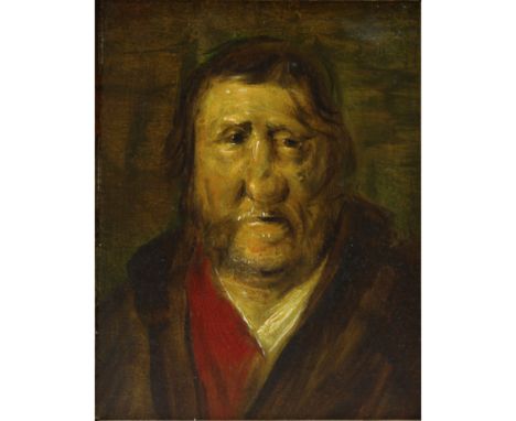 20th Century Hungarian School Oil on Board, Portrait of a Elderly Man, Signed Lower Right. Signature Illegible. Good conditio