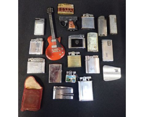 A COLLECTION OF VINTAGE CIGARETTE LIGHTERS including novelty examples